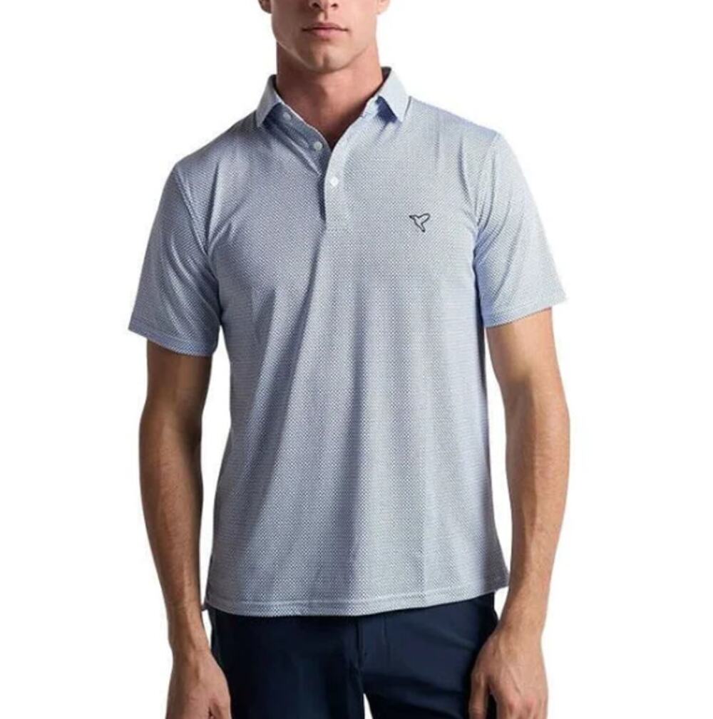 Birddogs The Texas Wedge Enthusiast NoFlop Golf Polos Blue Bowtie Size S